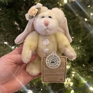 Boyds Bears Bearwear Bunny Ornament Vintage Plush w/ Tag